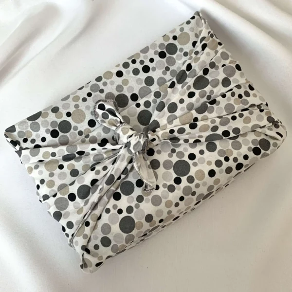 Emballage Cadeau Tissu - FUROSHIKI Melo Gris Noir